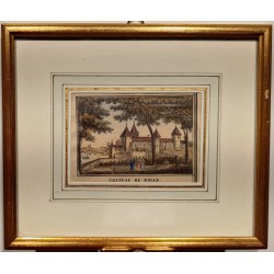Watercolour engraving: ‘Château de Rolle’