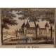 Gravure aquarellée "Chateau de Rolle"