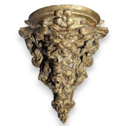Regency-style console table in carved and gilded wood