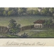Gravure aquarellée "Aubonne" par WEGELIN