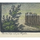 Gravure aquarellée "Aubonne" par WEGELIN