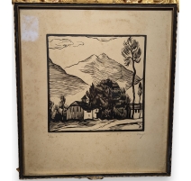 Gravure "Ollon" signé FAY