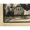 Engraving entitled ‘Ollon’, signed FAY