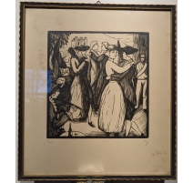 Gravure "Bal" signé FAY