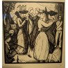 Engraving entitled ‘Bal’, signed FAY