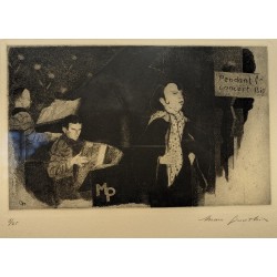 Engraving entitled ‘Concert’, signed by Marc GONTHIER