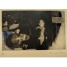 Engraving entitled ‘Concert’, signed by Marc GONTHIER