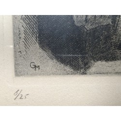 Engraving entitled ‘Concert’, signed by Marc GONTHIER