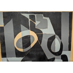 Sérigraphie couleurs "Composition" signée RAMSEYER