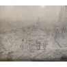 Dessin "Village de la Côte" signé MEILIGENCE