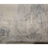 Dessin "Village de la Côte" signé MEILIGENCE