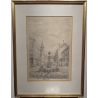 Dessin "Morges" signé L. IMERSIN