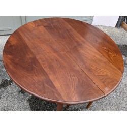Mesa redonda de caoba con alas abatibles y 3 extensiones en  Moinat SA  - Antigüedades y decoración