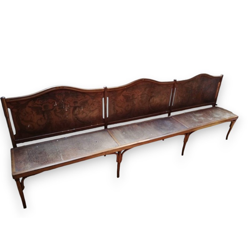Grand banc en bois thermoformé