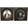 Paire de miniatures rondes "Lacroix"