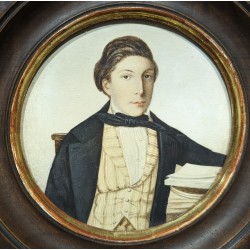 Paire de miniatures rondes "Lacroix"