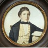 Paire de miniatures rondes "Lacroix"