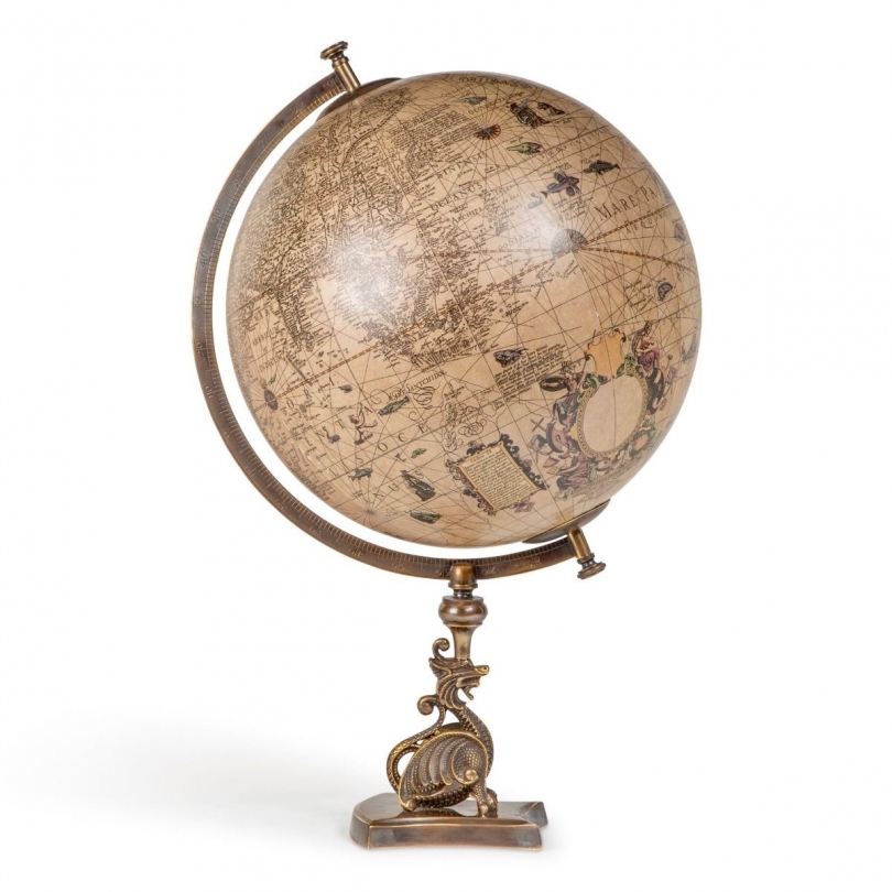 Globe à pied dragon de mer
