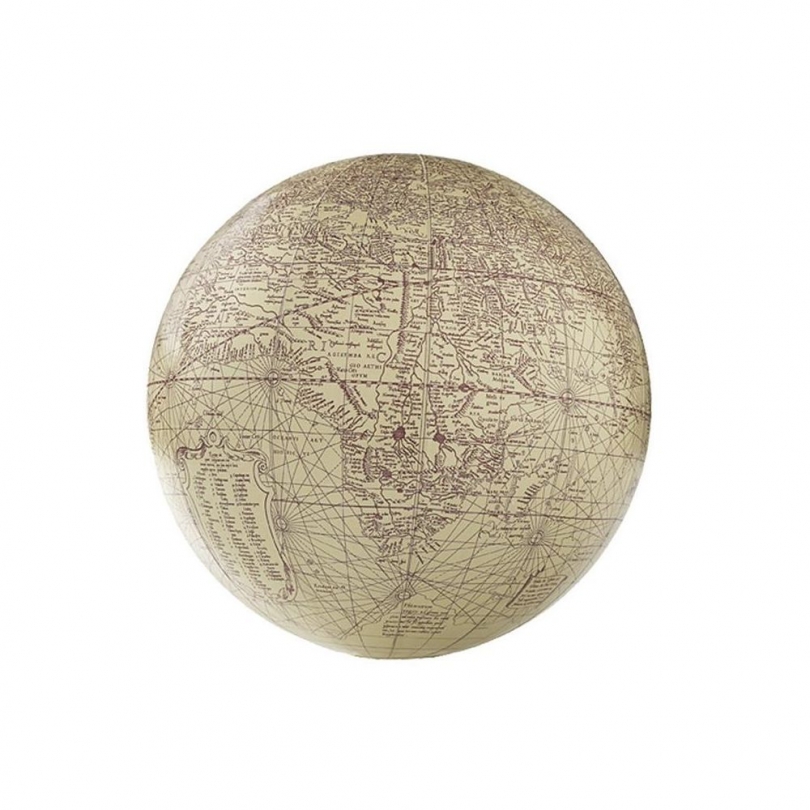 Petit Globe à poser Mercator, rouge