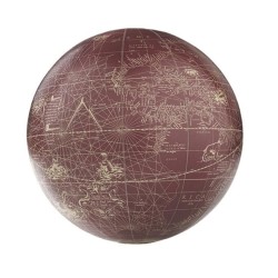 Petit Globe à poser Mercator, bordeau