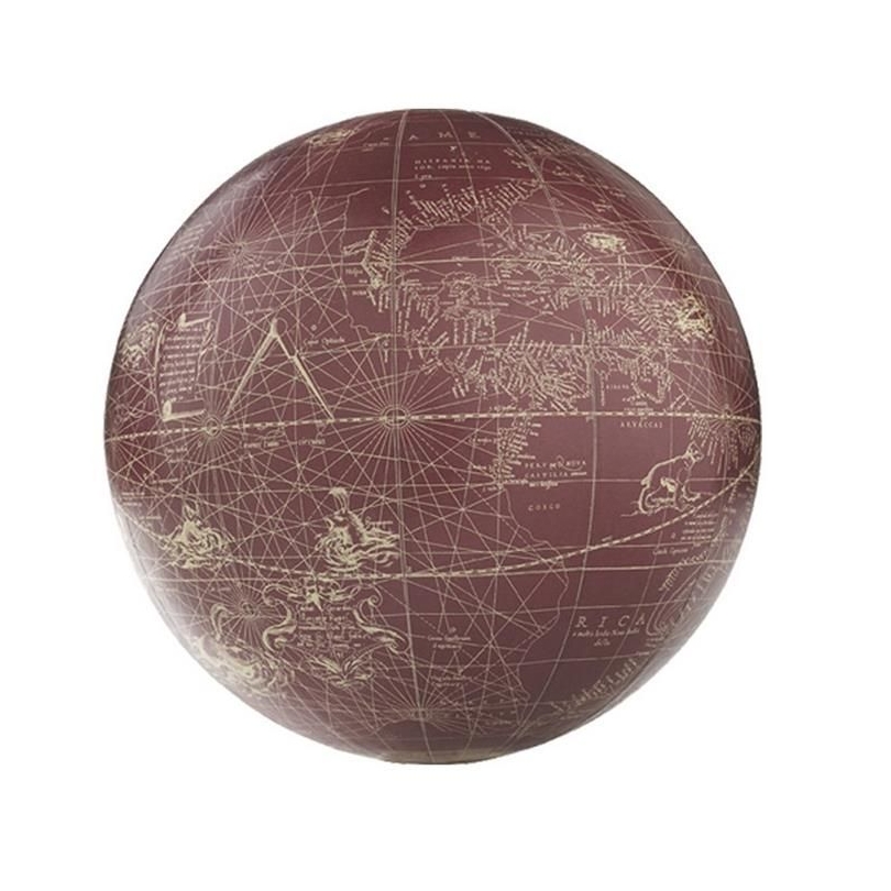Petit Globe à poser Mercator, bordeau