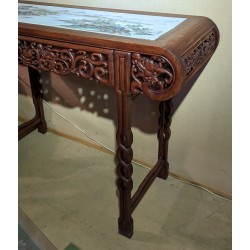Chinese console table with a porcelain top