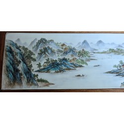Chinese console table with a porcelain top