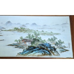 Chinese console table with a porcelain top