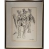Engraving entitled ‘The Wolf’, signed G. BRESSLER