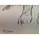 Gravure "Le loup" signée G. BRESSLER