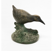 Poule d'eau en bronze