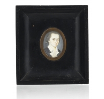 Portrait miniature Gentilhomme à la perruque