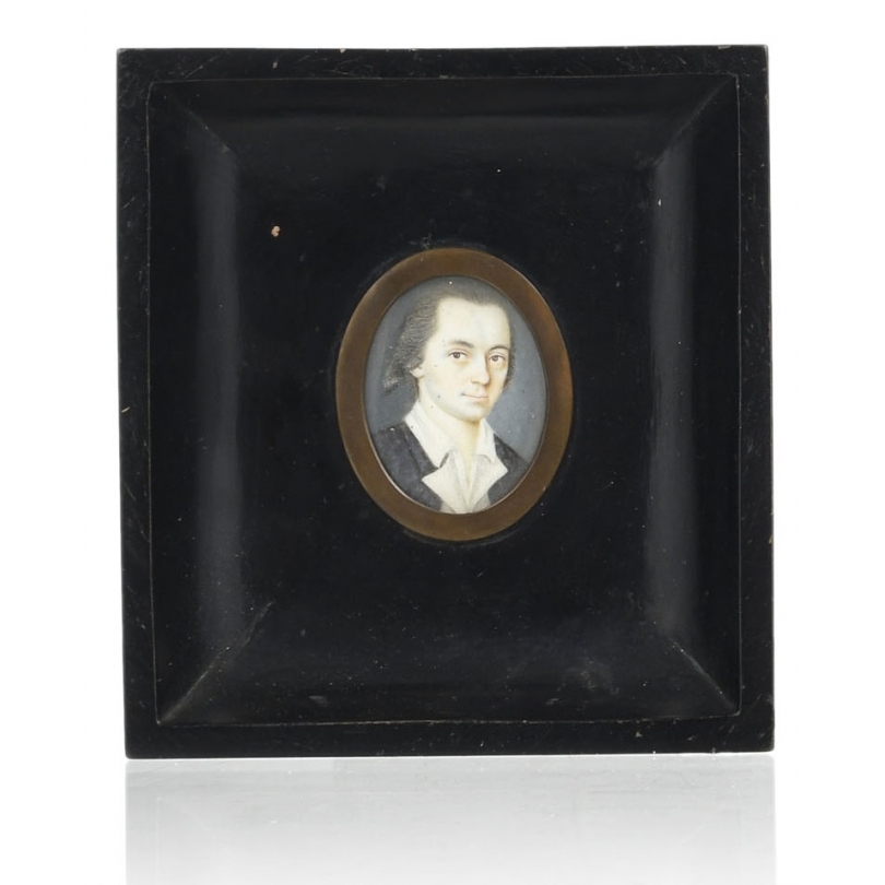 Portrait miniature Gentilhomme à la perruque