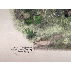 Engraving entitled ‘Wild Boars with a Magpie’, signed HAINARD