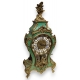 Pendule Napoléon III en corne verte et bronze