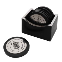 Card game coasters, round