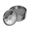 Chrome-plated coasters, round