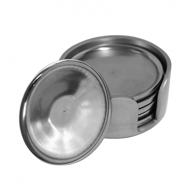 Dessous de verre chromés, rond