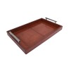 HARPER rectangular tray in vintage leather