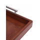 Plateau rectangulaire HARPER en cuir vintage