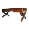 Converted spruce desk. Green leather top. At  Moinat SA  - Antiques and home décor