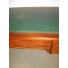 Converted spruce desk. Green leather top. At  Moinat SA  - Antiques and home décor