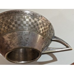 Art Deco tastevin in silver-plated metal