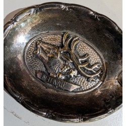 Small silver-coloured metal ‘Altenau’ deer ashtray