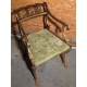 Fauteuil Regency aux pattes de lion, assise velour