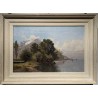Tableau \"Le Bouveret\" signé N. LEMAITRE