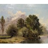 Tableau \"Le Bouveret\" signé N. LEMAITRE
