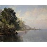 Tableau \"Le Bouveret\" signé N. LEMAITRE