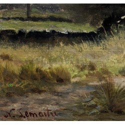 Tableau \"Le Bouveret\" signé N. LEMAITRE