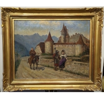 Tableau "Chateau d'Aigle" signé L. ROTH